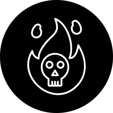 Kurukafa simgesi vektör illüstrasyonu