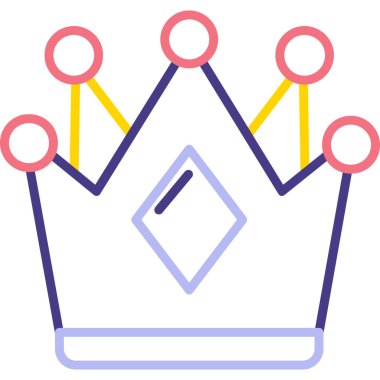 Kral Crown vektör simgesi. Web ve uygulama için illüstrasyon tasarımı.