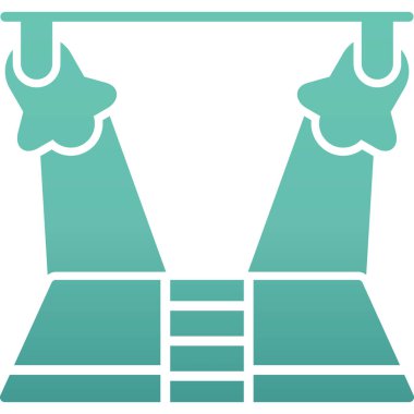 Bir bina simgesinin vektör illüstrasyonu