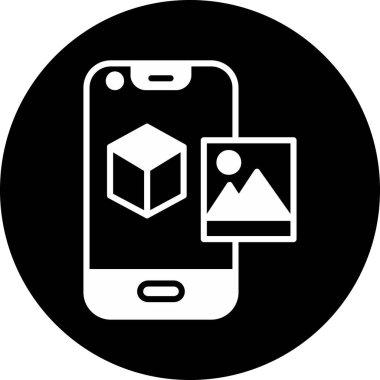 Akıllı telefon simgesinin vektör illüstrasyonu