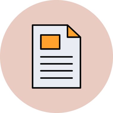 belge simgesi vektör illüstrasyonu