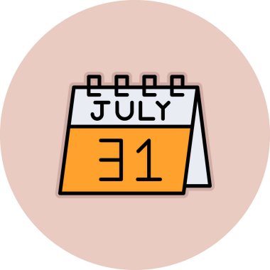 Bir günlük takvimde 3 Temmuz tarihi. Takvim tarihi simgesi. Takvim tarihi simgesi, planlama tarihi ve takvimi. vektör takvimi.