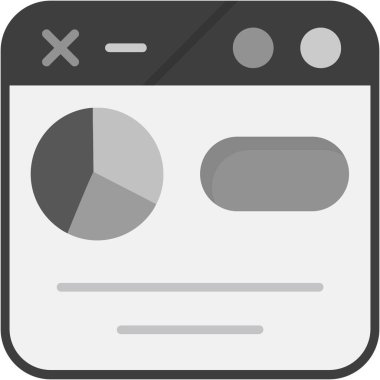 Tarayıcı arayüzü arayüzü simgesi ile doldurulmuş dış hat biçimi