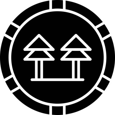 vector illustration of a forest icon