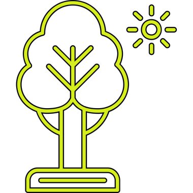 ağaç simgesi vektör illüstrasyonu