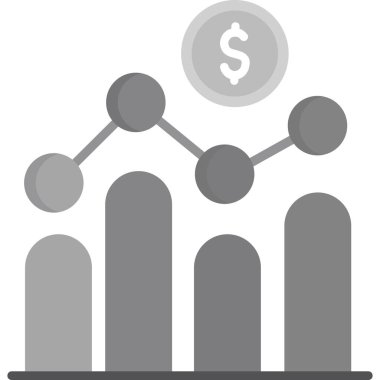 iş grafiği simgesi, vektör illüstrasyonu