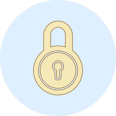 güvenlik simgesi vektör illüstrasyonu