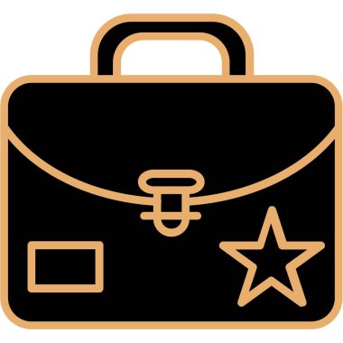 Evrak çantası ikonu. Web için iş durumu vektör simgelerinin düz çizimi