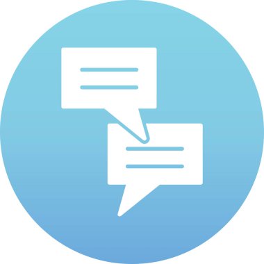 Konuş. Web simgesi basit illüstrasyon