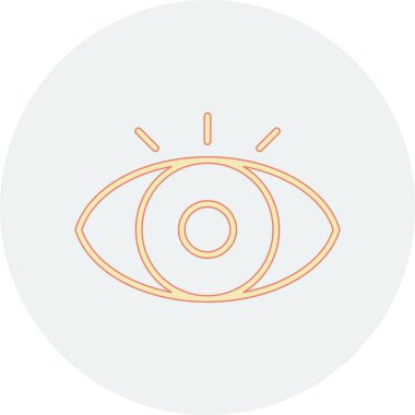 Düz dizaynda vektör göz simgesi