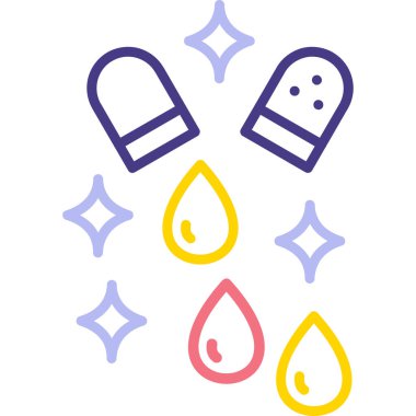 vector illustration of a set of pills