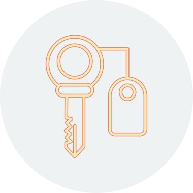 Anahtar simgesi vektör illüstrasyonu