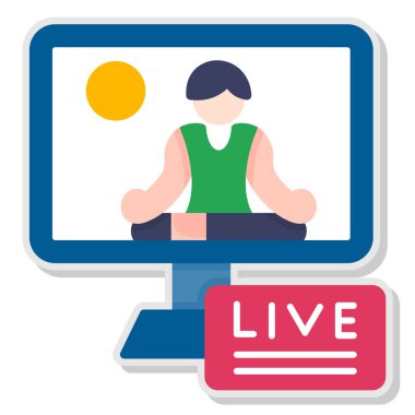 canlı video yayınlayan düz simge