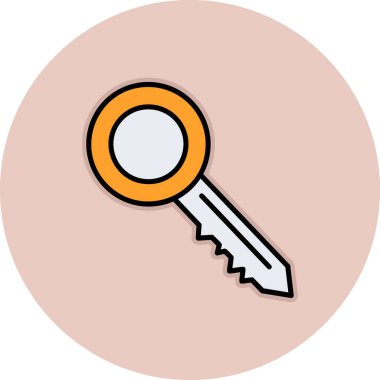 Anahtar. Web simgesi basit illüstrasyon