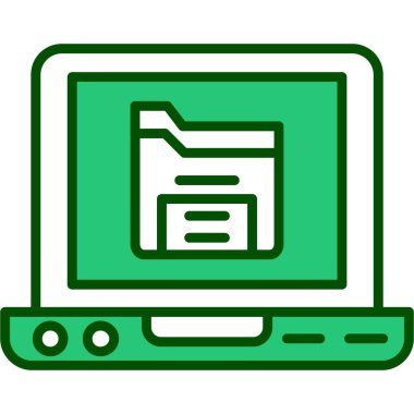 bilgisayar klasör simgesini, vektör çizim