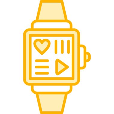 Kalp saati ikonu. Web için saat vektör simgelerinin özet çizimi