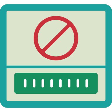 yasaklı kart simgesi vektör illüstrasyonu