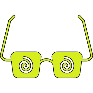 Çizgi film gözlü gözlük, vektör, illüstrasyon, renk, ikon, tasarım ögesi, logo, sembol, simge