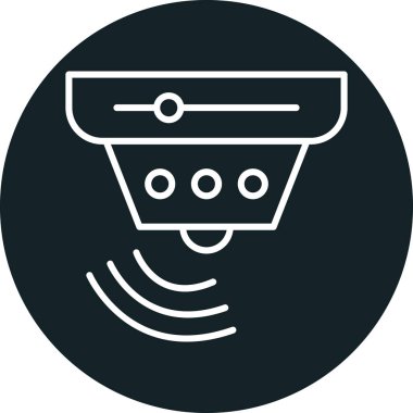 Kapalı devre televizyon. Web simgesi vektör illüstrasyonu