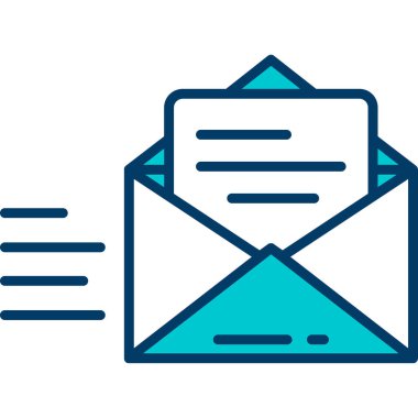 e-posta posta simgesi doldurulmuş ana hatlar biçiminde