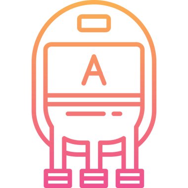 Bir tren simgesinin vektör illüstrasyonu