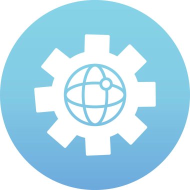 küresel simge vektör çizim