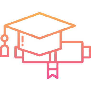 mezuniyet kapsülü vektör simgesi