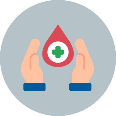 Bağış düz vektör simgesi