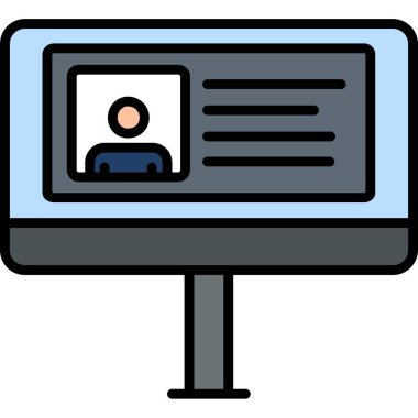 iş konferansı simgesi - özet biçimi