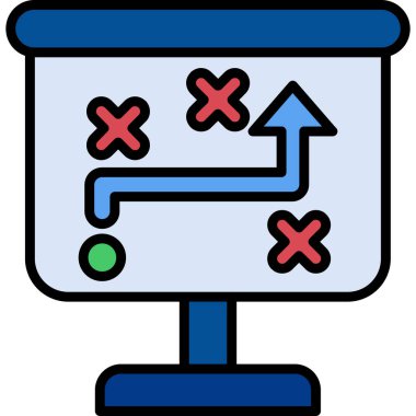 iş grafiği simgesi - taslak biçimi