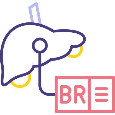 karaciğer simge vektör çizim