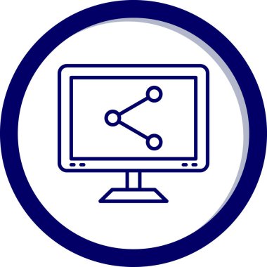 Modern bilgisayar simgesinin vektör illüstrasyonu