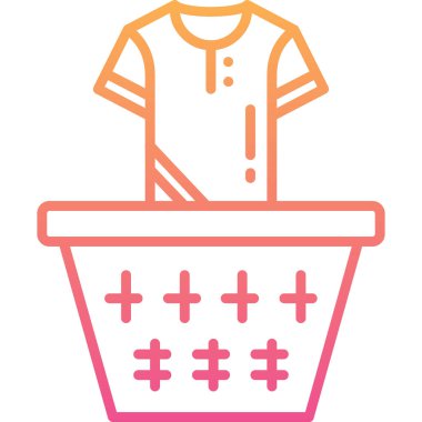 Çamaşır. Web simgesi basit illüstrasyon