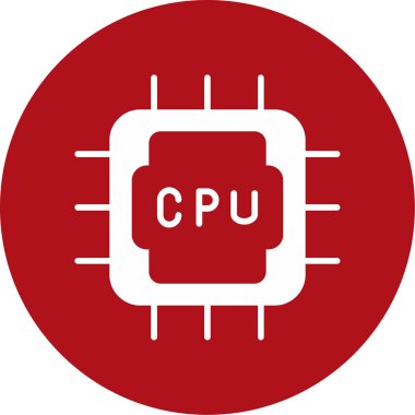 İşlemci simgesi, vektör illüstrasyonu