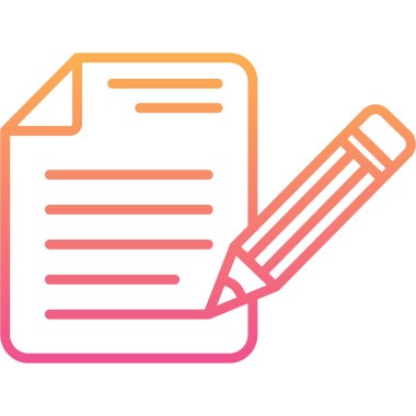 belge ile kalem, satır simgesi.