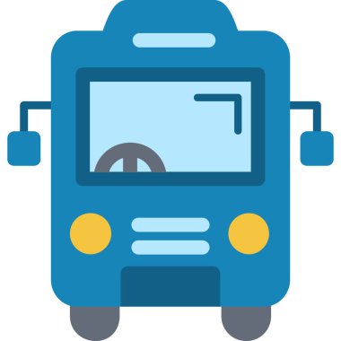 Otobüs. Web simgesi basit illüstrasyon