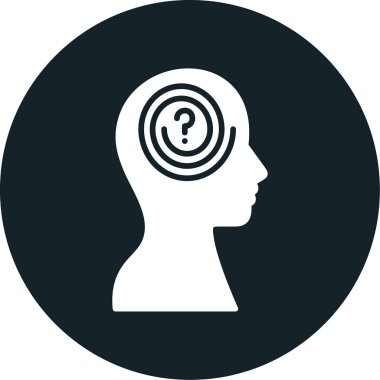 Beyin vektör simgesi olan baş