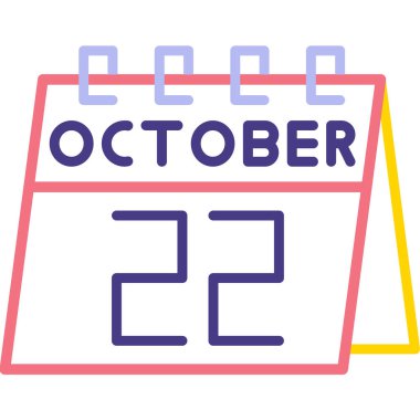 Takvim simgesi tasarımı, vektör illüstrasyonu