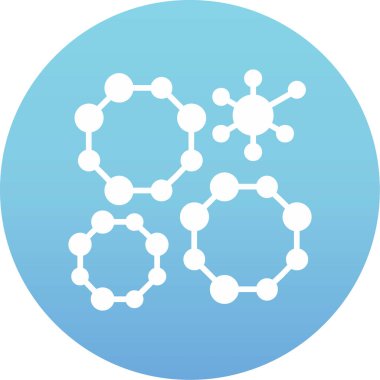 Kimyasal moleküller düz dizayn vektör illüstrasyonu