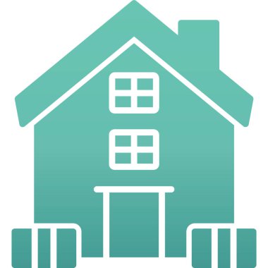 Ev Vektörü Kabartma Simgesi Tasarımı