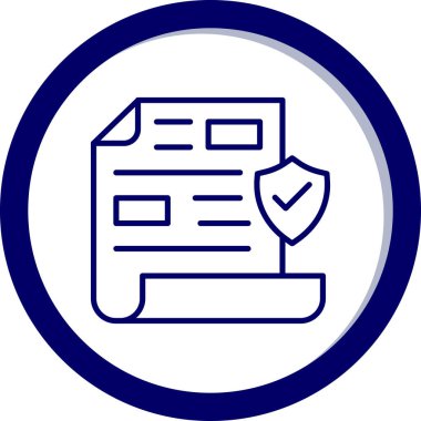 Bir belge simgesinin vektör illüstrasyonu