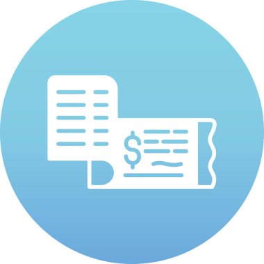 Bill vektör simgesi modern basit illüstrasyon