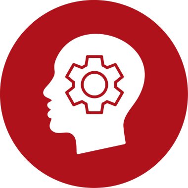 Vites vektör simgesi. resim biçimi bir daire içinde düz simge sembolü, kırmızı renk, beyaz arkaplan