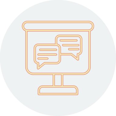 Sohbet simgesi vektör illüstrasyonu