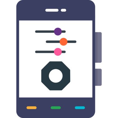 Cep telefonu. Web simgesi basit illüstrasyon