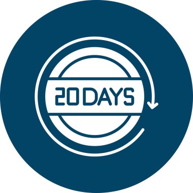 20 günlük simge, vektör, illüstrasyon