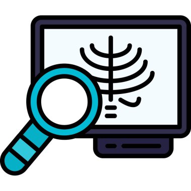 bilgisayar ekranı simgesi. Web için dizüstü bilgisayar vektör simgelerinin özet çizimi