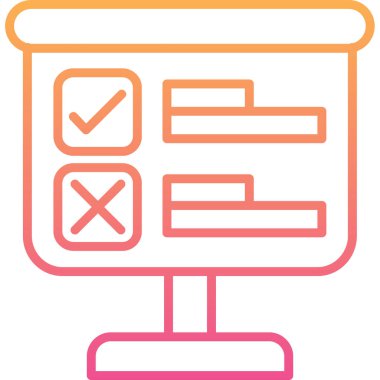 Kontrol listesi. Web simgesi basit tasarım