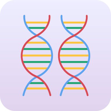 DNA simgesi resmi olan beyaz bir arkaplan vektör illüstrasyonuName