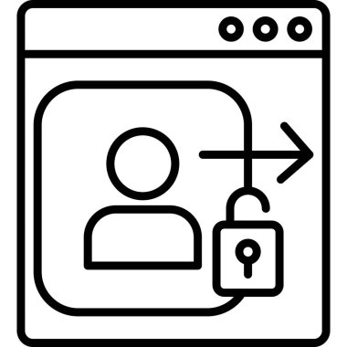 tarayıcı simgesi, vektör illüstrasyonu